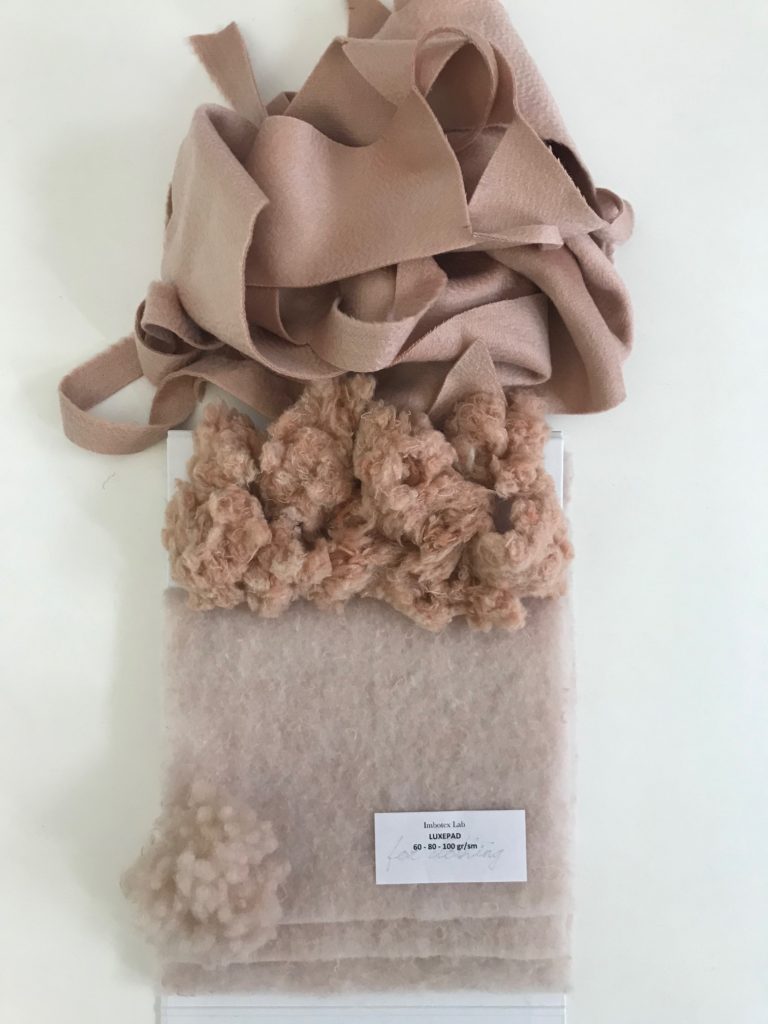 LUXEPAD® upcycled insulation made of recovered cashmere