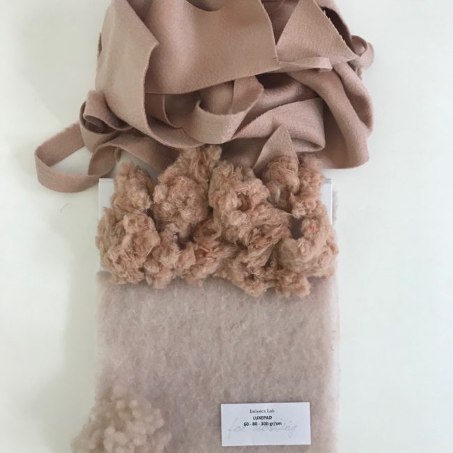 LUXEPAD® upcycled insulation made of recovered cashmere