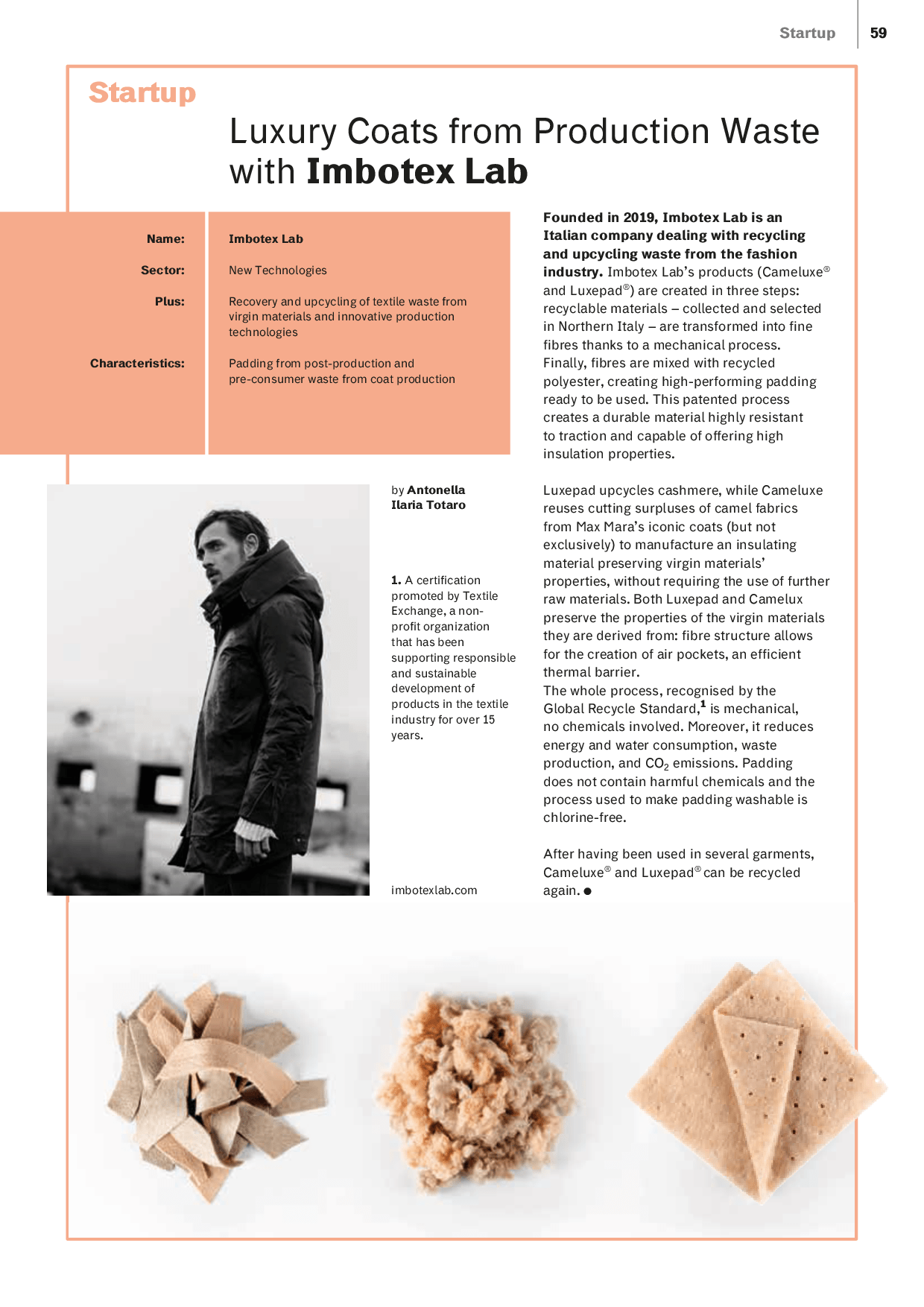 imbotexlab article by Materia Rinnovabile magazine